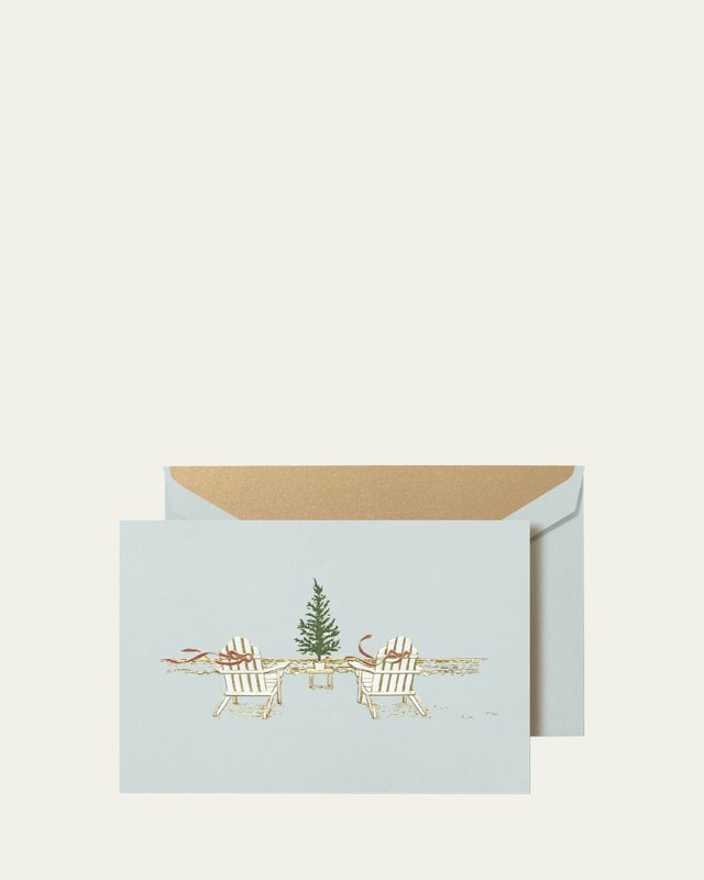 Seaside Christmas Greeting Cards, Set of 10